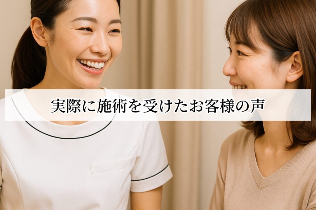 実際に施術を受けたお客様の声